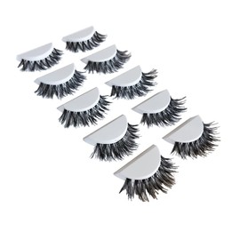 Outanaya 5pairs Natural Cross Dense Fake Eyelashes for Women Girls Lengthened Eye End Comfortable Easy to Wear for Daily Makeup Parties