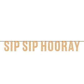Creative Converting 6.3ft Sip Sip Hooray Birthday Party Letter Banner Decoration