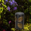 2Pcs Solar Hanging Lamp Wrought Iron Hollow LED Light for