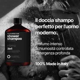 The Goodfellas' smile, Luxury 3 iin 1 Body Wash and Hair Shampoo for Men, 17 Fluid Oz. - Made in Italy (Inferno)