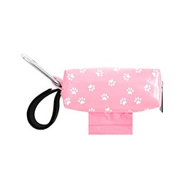 Oh Baby Bags Duffel Dispenser Gift Box, Pink w/White Scattered Paws