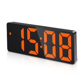Criacr Digital Alarm Clock, Alarm Clock Digital with Large Numbers Display, Digital Clock with Temperature Display, 3 Brightness, Voice Control Function, Snooze, Date, 12/24 HR for Bedroom, Office