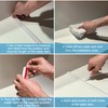 67Inch Shower Threshold Water Dam, Self-Adhesive Silicone Shower Barrier Water