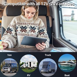 acegoo RV USB Outlet 12V USB Charger Camper Van All-Aluminum, Type A + Type C Ports with Max 24W Output Per Port, PD3.0&QC3.0 Fast Charging for Motorhome Marine Boat Bus Car Truck(Large Panel*1)