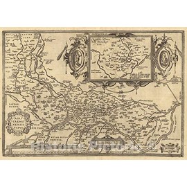 Historic Map : Italy, Agri Cremonensis Typus. Antonius Campus pictor Cremonensis descripsit, 1579. Cum Privilegio, 1579 Atlas, Vintage Wall Art : 44in x 31in