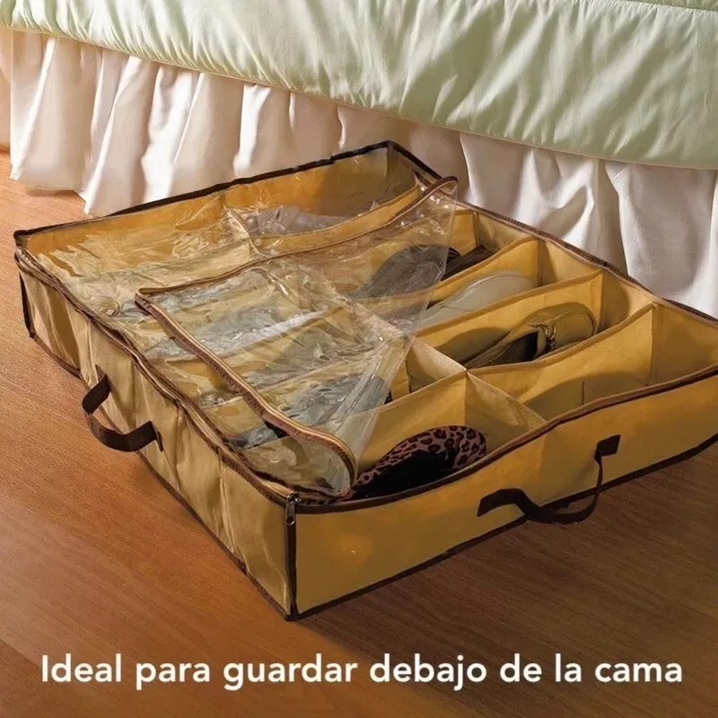 TS Zapatera Funda Bajo Cama Organizador Zapatos 1 Pack 12