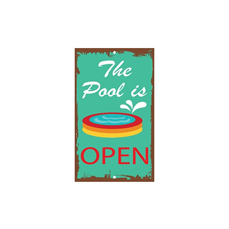 Fastasticdeals The Pool is Open Novelty Funny Metal Sign 8