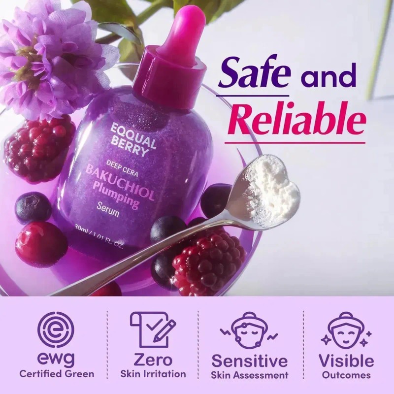 2pc Eqqualberry Suero Bakuchiol Plumping 30ml Antiedad
