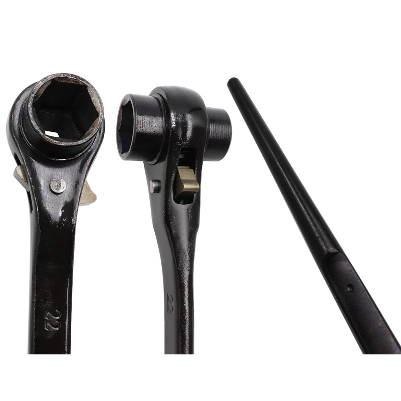 LBY 2-Pack Hexagon Scaffold Quick Wrench, 19mm/22mm Ratchet Spanner Ratcheting