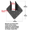 8 Pcs Black Hurricane Tie for Actual Size: 2"x4" Rough