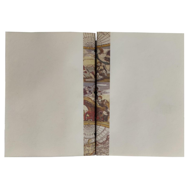 Purpledip Paper Vintage Diary Journal 'Om': Handmade Paper, Hard Bound,