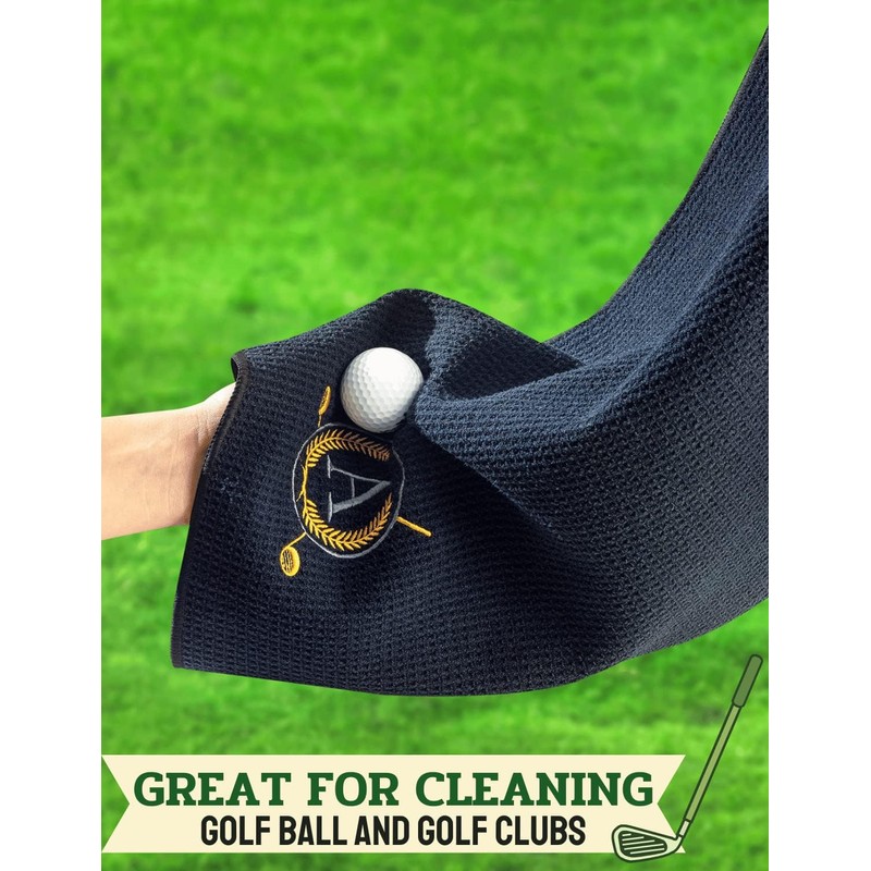 CybGene Golf Towels Gift, Monogrammed Golf Towels for Golf Bags