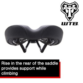 WTB Volt - Sillín de bicicleta - Cómodo acolchado de grosor medio, forma contorneada con una carcasa flexible - Sillín MTB ligero para un apoyo y rendimiento óptimos (ancho estrecho y rieles de acero)