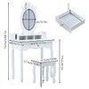 4HOMART Yvonne&F.L.A.M. Makeup Vanity Table Set Vanity Desk with Stool