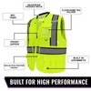 Global Glove FrogWear High-Visibility Kitchen Sink Premium Surveyors Safety Vest,