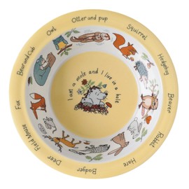 Tyrrell Katz Kids Woodland Theme Bowl in Melamine - Dishwasher Safe Children's Dish Outdoor Dining Tableware Everyday Plate - 16.5 cm