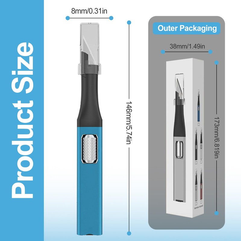 gzpynsgaoh Craft Knife with Built-in Blade Storage – Hobby Knife