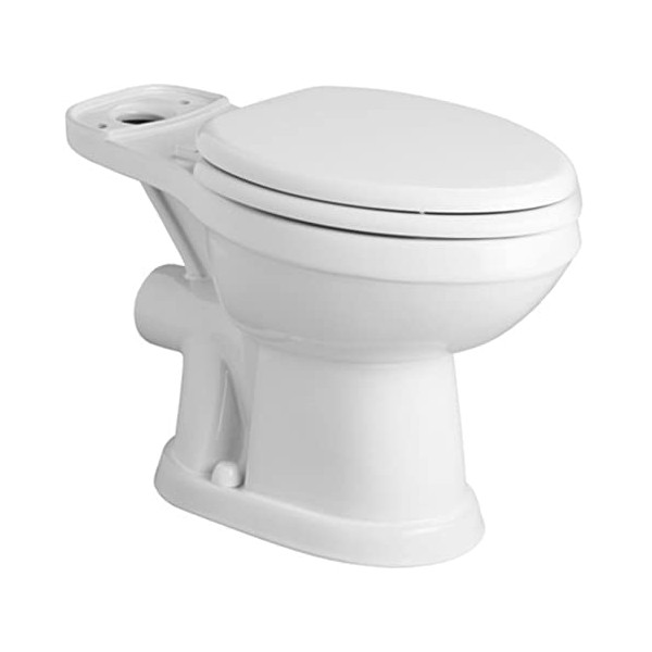 Saniflo SAN097 Saniflush Elongated Toilet Bowl Only - Less Seat - White