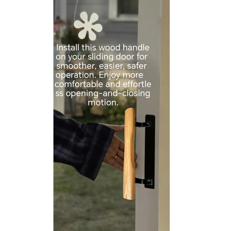 Sliding Door Wood Pull, Easy Installation,6-5/8 in, Single
