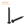 uxcell #10 x 1-3/4" Sheet Metal Screws, 100pcs Black Oxide