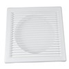 Square White Ventilation Grille with Flyscreen - Round Ø 100mm