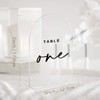 Clear Wedding Table Numbers 1-10 with Stands, 5x7 Inch Clear