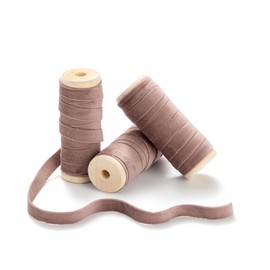 CHUQING Velvet Ribbon, 13.7 m, Dusky Pink, Gift Ribbon, Decorative Ribbon, Jewellery Ribbon, 3 Rolls