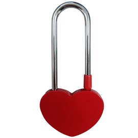 BoutCr Keyless Love Lock Red Heart Padlock Wish Lock for Valentines,Anniversary,Valentines Day, Lovers Wedding, Lovelock Bridge,Travel 4.02" 102mm(NO Key)