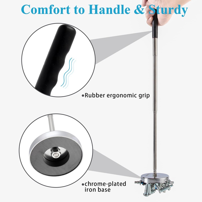 Rechabite 2 Pack Telescoping Magnetic Sweeper Pickup Tool, Screws Parts