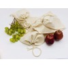 Cotton Muslin Bags, 100% Organic Cotton with Single Drawstring. Premium
