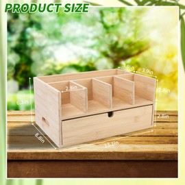 Coffee Pods Storage Drawer Organizer Bamboo, Countertop Cabinet with Removable Drawers, K Cup Organizers Tea Storage Station for Kitchen & Office