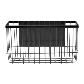 LOQJSS Magnetic Basket Organizer,Magnetic Basket Organizer Shelf Rack,Magnetic Holder Locker,Magnetic Metal Basket Organizers for Refrigerator Metal Shelf Rack Storage