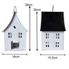 Lantern - Light House in White - Black for Hanging