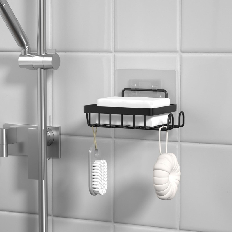 Oasiteege Adhesive Soap Bar Holder for Shower Wall, Self Draining