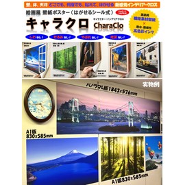 Painting Wallpaper Poster Removable Self Stick Plush Sunny Fuji Mountain View and Wanderer Fuji Mountain View Water or the panorama Character Black FJS – 101p1 Panorama version 1440 mm × For Architectural Wallpaper Weather Resistant Paint