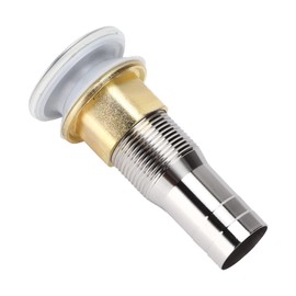Floor Drain, Floor Drain Bouncing with Strainer Anti‑Clogging Plug 304 Stainless Steel for RV Camper Yacht Boat Toilet Shower Room Etc.