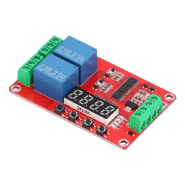 Eujgoov 2-Channel 20 Functions Time Delay Relay Trigger Delay Switch Relay Module with LCD Display (12V), Default