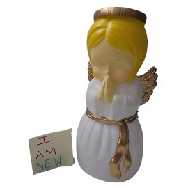 holiday Time Angel Blow Mold 11" Blonde Holiday Time Tabletop Lights Up Plastic Christmas