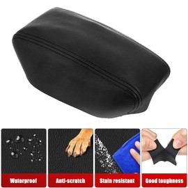 KBH Center Console Armrest Cover Replacement for Toyota 4Runner 1996 1997 1998 1999 2000 2001 2002, Vinyl Leather, Anti-Scratch, Dark Black (Leather Part Only)