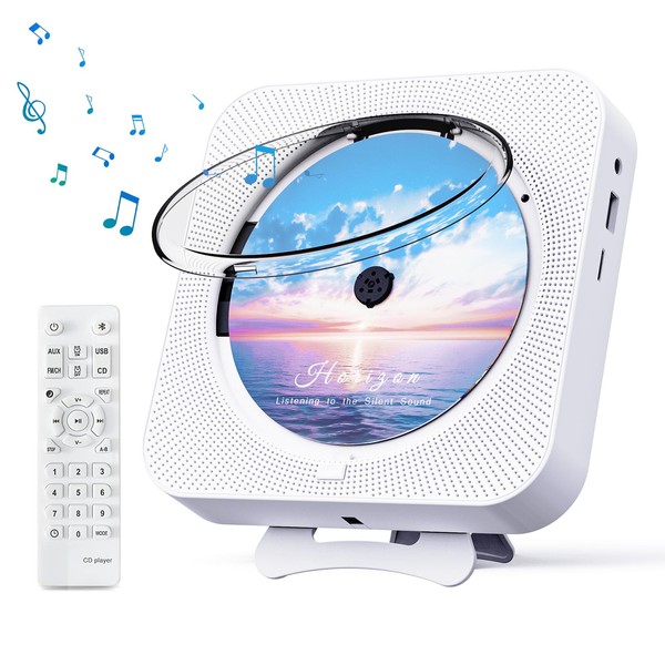 MICOCIOUS Bluetooth Portable Home CD Music Player with Remote Control,