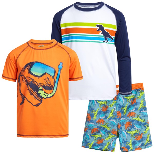 Quad Seven Boys' Rash Guard Set - 3 Piece Quick