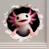 Bubbles - Axolotl Decal - Wall Hole Sticker with 3D