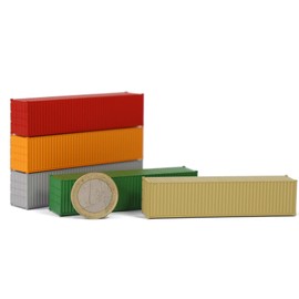 Evemodel Container Shipping Freight Wagons N Scale Model Railway 1:160 (40ft) Pack of 9