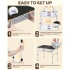 Sportneer Folding Table: Adjustable Height Camping Essentials 35.4" L x