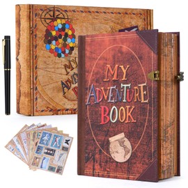 Our Adventure Scrapbook Hardcover Book - 144 Pages, 5.1 x 7 Inches Premium Embossed Cover photo book. Preserve Memories Photo Album for Travel, Anniversaries, Weddings, Baby Milestones (My Adventure)