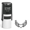 stampexpression - Winged Heart Self Inking Rubber Stamp - Black