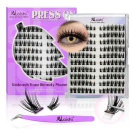 Juego De 140 Pestañas Postizas Autoadhesivas Con Rizo En Forma De D Aspecto Natural Incluye Pinzas Ideales Para Principiantes Morado. 0 Mm 0.04 Mm vio