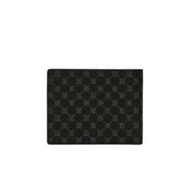 Daks (신세계강남점)DBWA2F123BK LOUIS PVC 블랙 가죽 DD 패턴 반지갑 (DBW A2F123BK) LOUIS PVC Black Leather DD Pattern Wallet