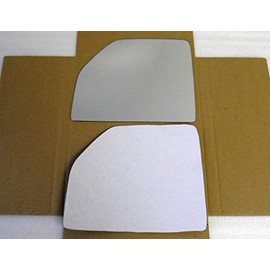 New Replacement Upper Flat Mirror Glass with Full Size Adhesive - Towing Mirror Option with Double Arm - for 2015-2024 Ford F150 F250 F350 F450 F550 F600 Driver Side View Left LH