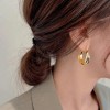 Arracadas Dobles Oro Laminado 24k Estuche Regalo Dorado